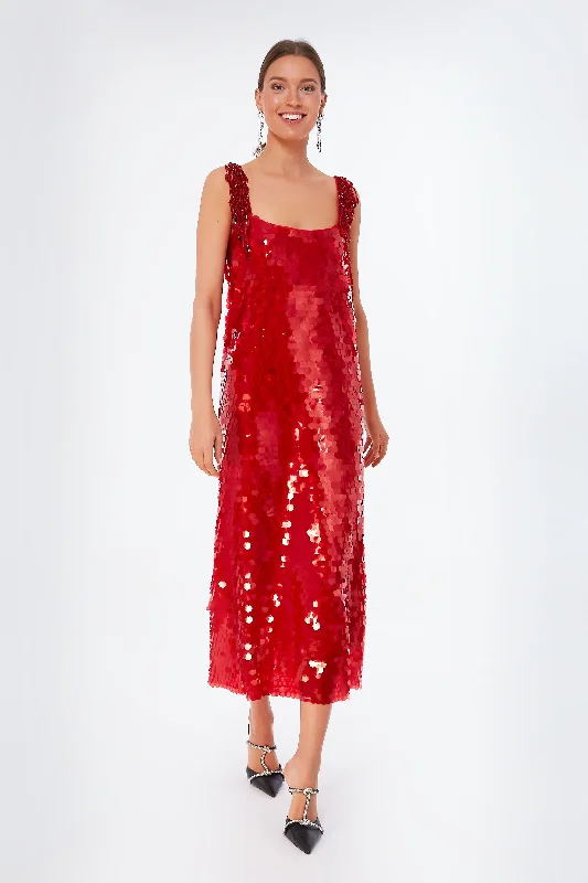 Ruby Paillette Felici Dress Tunics Luxurious high-end