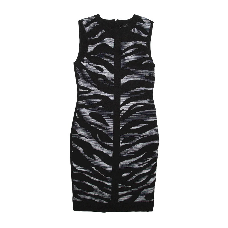 KAREN MILLEN Pencil Dress Black Sleeveless Knee Length Womens UK 8 Tunics Cozy soft