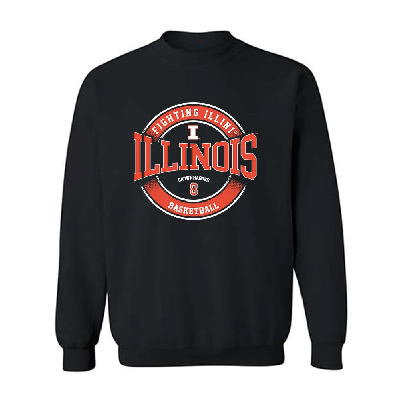 Illinois - NCAA Women's Basketball : Jasmine Brown-Hagger - Classic Fashion Shersey Crewneck Sweatshirt Hoodie with Cuffed Sleeves Snug Secure