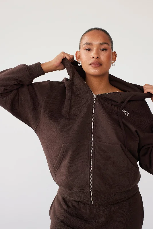 ZIP1 HOODIE Hoodie with Hem Lace Feminine Delicate