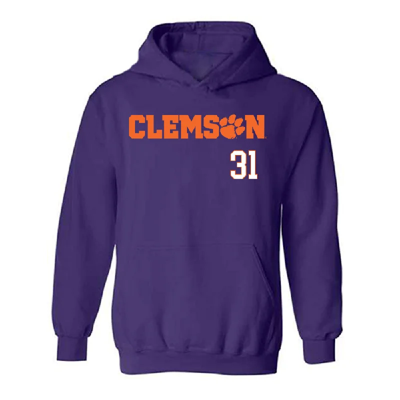 Clemson - NCAA Women's Basketball : Anya Poole - Classic Shersey Hooded Sweatshirt Hoodie with Zipper Placket Modern Functional