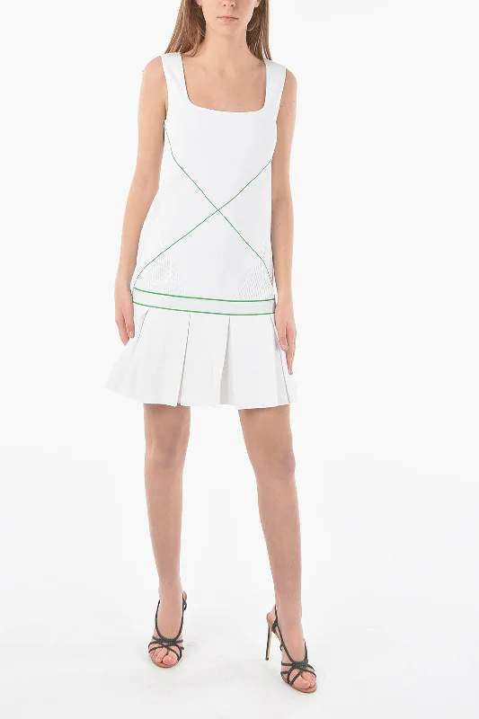 Bottega Veneta Square Neckline Mini Tennis Dress Cowl Neckline Elegant