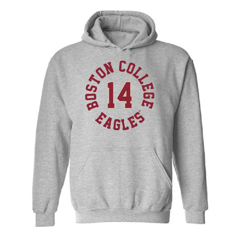 Boston College - NCAA Women's Basketball : Kayla Lezama - Classic Shersey Hooded Sweatshirt Hoodie with High Neck Warm Protective