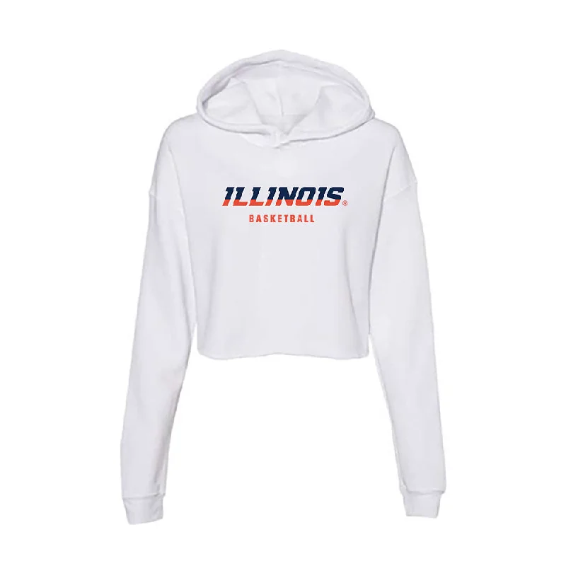 Illinois - NCAA Women's Basketball : Hayven Smith - Women's Crop Fleece Hoodie Hoodie with Earth Tones Natural Calm