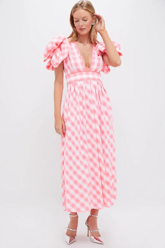 Pink Curazao Vichy Dress Tunics Trousers formal