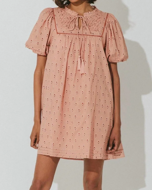 Sybil Mini Dress in Petal | Petal Stylish Sweetheart Neck Mini Dress