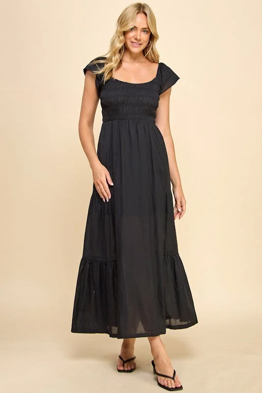 SMOCKED TIERED DRESS Shift Classic Vintage