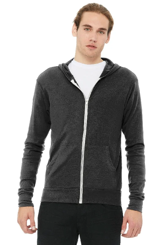BELLA+CANVAS  Unisex Triblend Full-Zip Lightweight Hoodie. BC3939 Hoodie with Rhinestones Sparkly Elegant