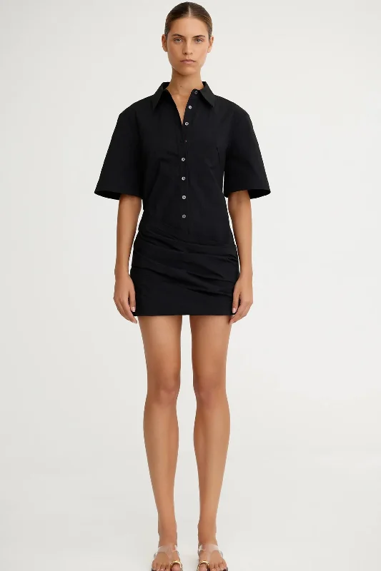 SIGNIFICANT OTHER | Claire Mini Dress - Black Stylish Ribbed Mini Dress