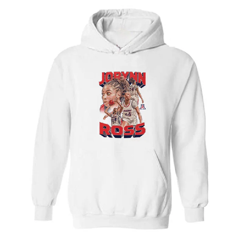 Arizona - NCAA Women's Basketball : Jorynn Ross - Player Collage Hooded Sweatshirt Hoodie with Lining Warm Insulated