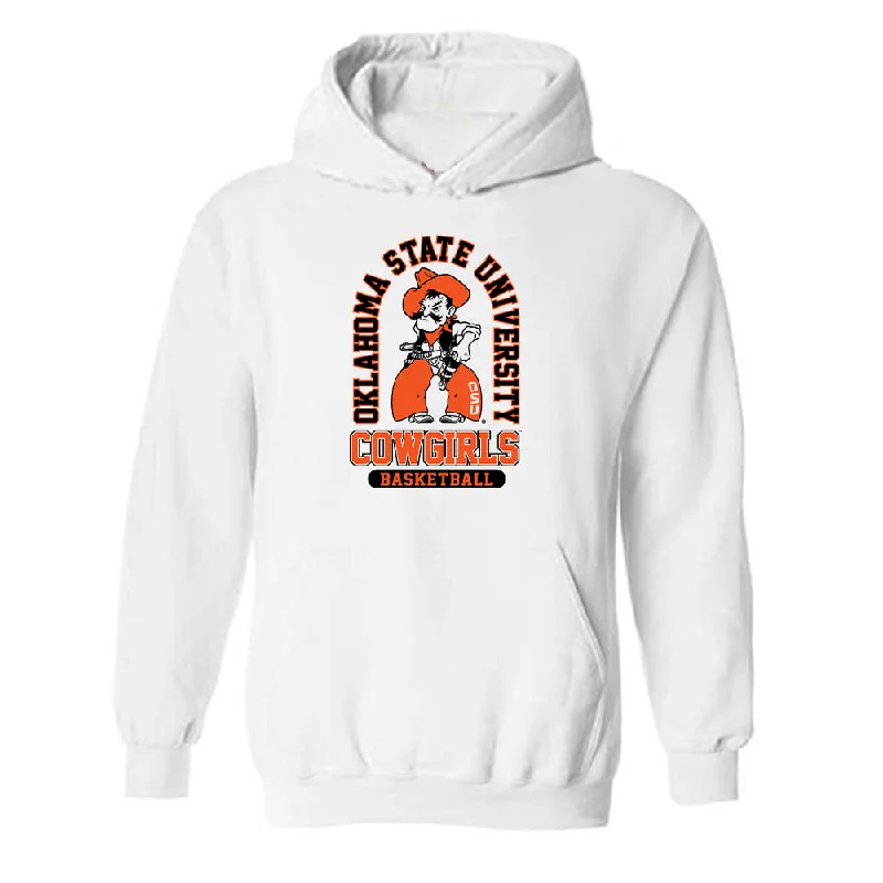 Oklahoma State - NCAA Women's Basketball : Tenin Magassa - Classic Shersey Hooded Sweatshirt Hoodie with Mock Neck Collared Structured