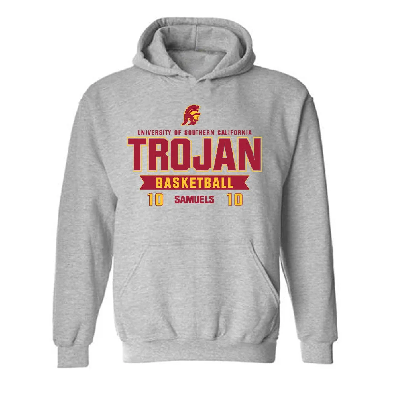 USC - NCAA Women's Basketball : Malia Samuels - Classic Fashion Shersey Hooded Sweatshirt Hoodie with Reflective Safety Nightwear