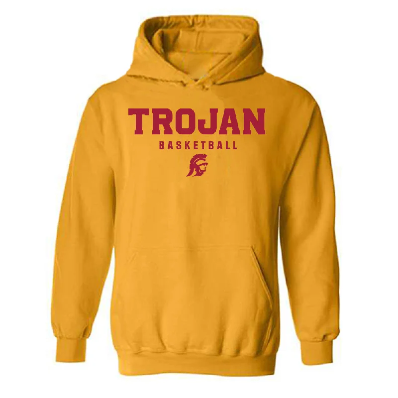 USC - NCAA Women's Basketball : Malia Samuels - Hooded Sweatshirt Hoodie with Raw Hem Edgy Unfinished