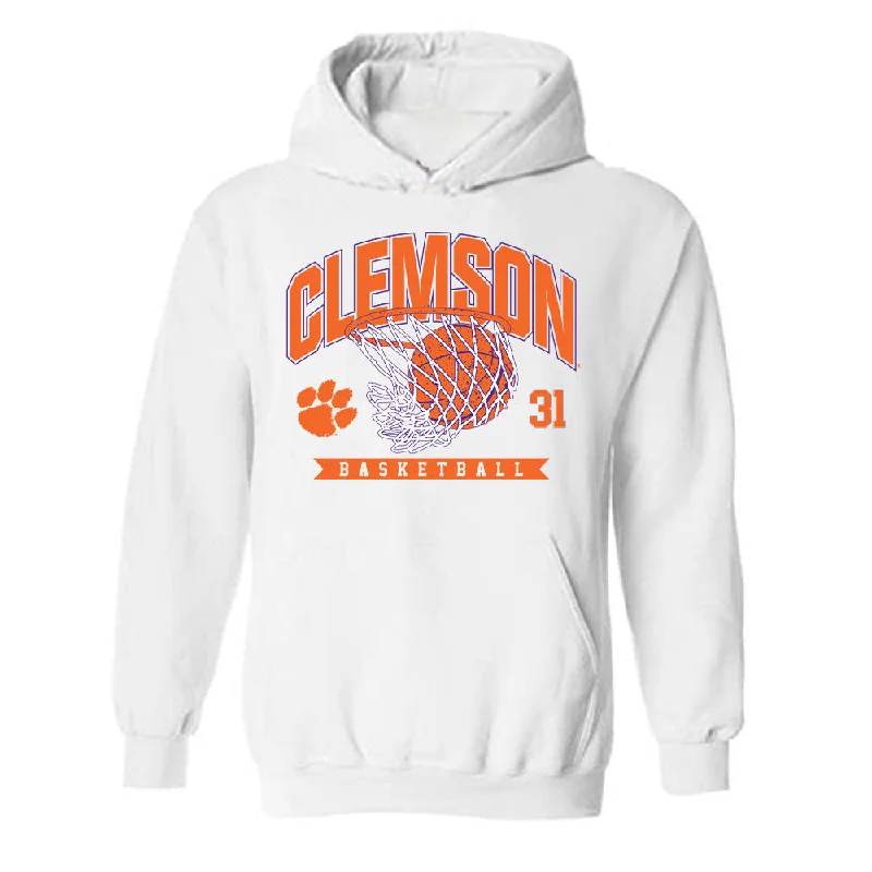 Clemson - NCAA Women's Basketball : Anya Poole - Sports Shersey Hooded Sweatshirt Hoodie with Belted Waist Structured Tailored