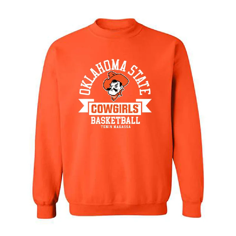 Oklahoma State - NCAA Women's Basketball : Tenin Magassa - Classic Fashion Shersey Crewneck Sweatshirt Hoodie with Toggle Buttons Decorative Unique