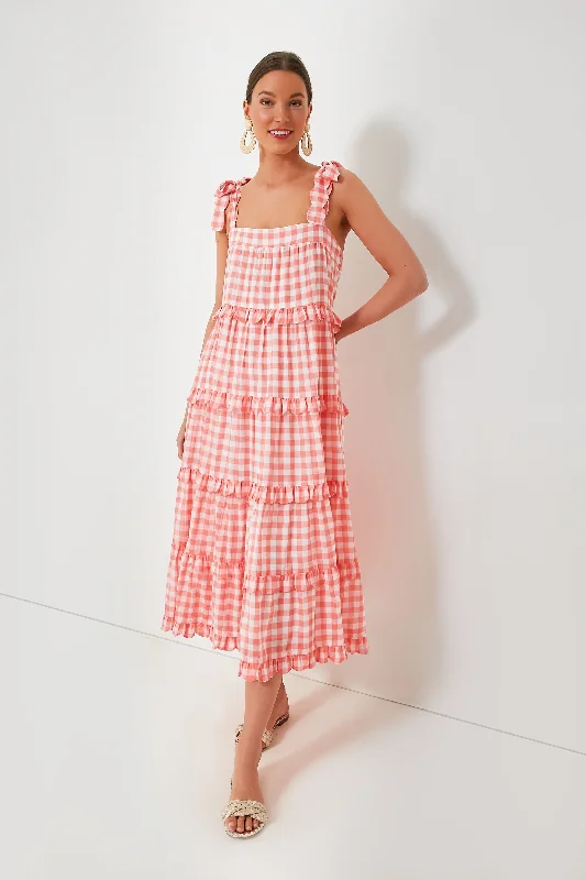 Apricot Gingham Acapulco Dress Tunics Occasion special