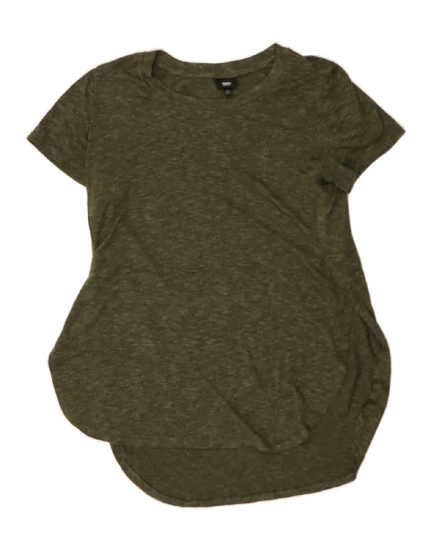 MOSSIMO Womens Tunic Dress UK 14 Large Khaki Flecked Rayon Tunics Luxurious premium