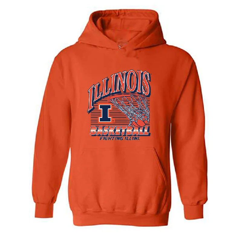 Illinois - NCAA Women's Basketball : Hayven Smith - Sports Shersey Hooded Sweatshirt Hoodie with Pastel Soft Subtle