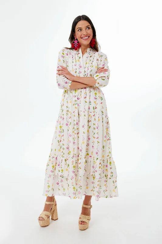 Floral Magnolia Bazaar Dress Boatneck Modish Everyday
