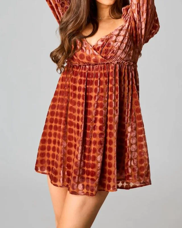 Fallon Babydoll Mini Dress In Butternut | Butternut Fashionable Mini Dress with Slits