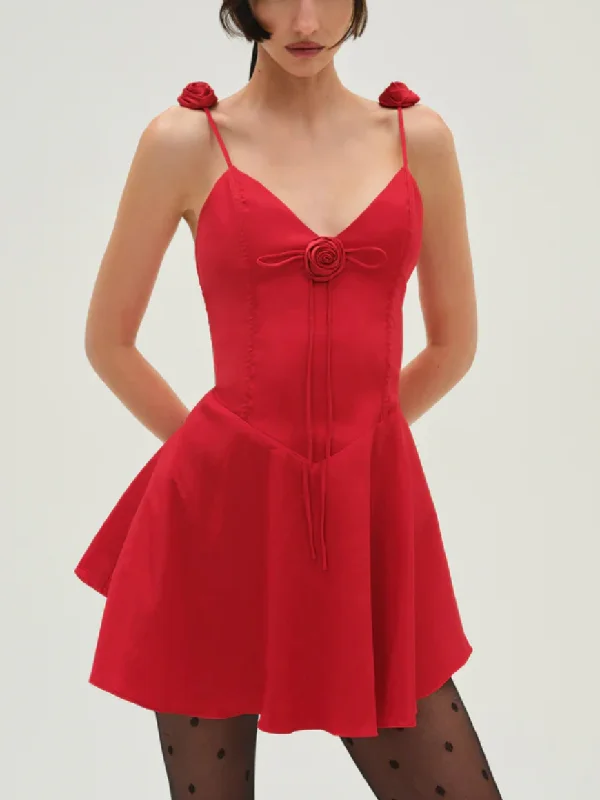 Rose Drop Waist Mini Dress by For Love and Lemons Fashionable Mini Dress with Slits