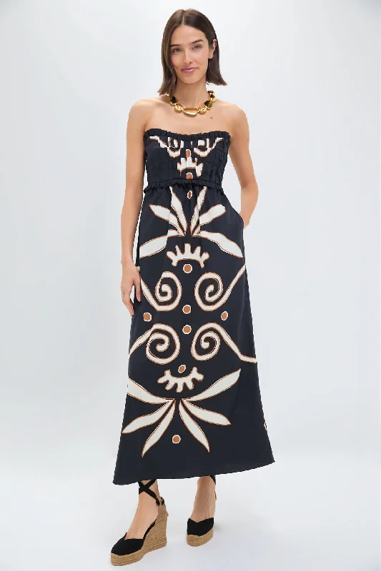 Preco Black and White Lucena Dress Floral Print girly