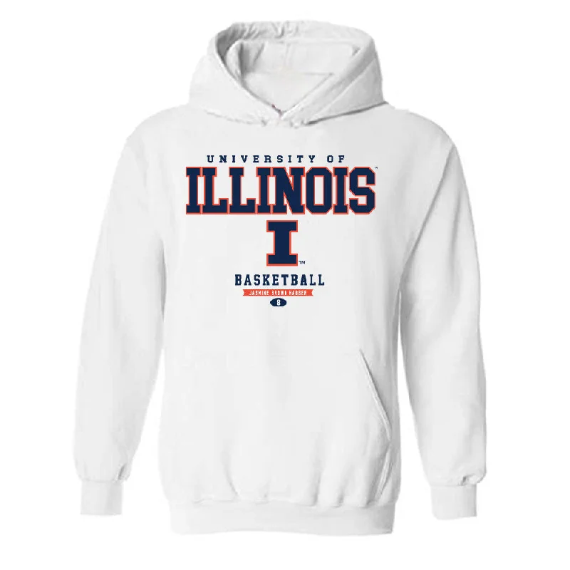 Illinois - NCAA Women's Basketball : Jasmine Brown-Hagger - Classic Fashion Shersey Hooded Sweatshirt Hoodie with Relaxed Fit Easy Casual