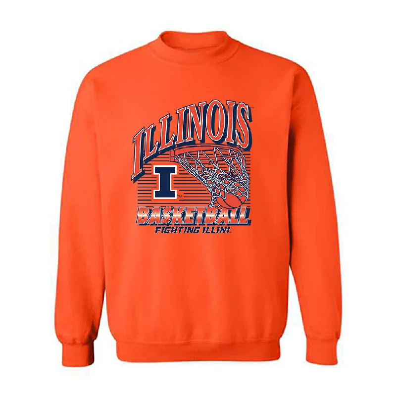 Illinois - NCAA Women's Basketball : Jasmine Brown-Hagger - Sports Shersey Crewneck Sweatshirt Hoodie with Drop Shoulder Relaxed Streetwear