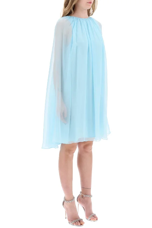Max Mara Mini Flared Silk Chiffon Dress. Tunics Hiking breathable