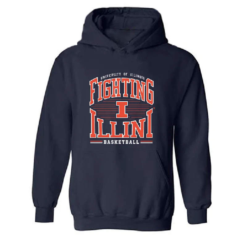 Illinois - NCAA Women's Basketball : Jasmine Brown-Hagger - Classic Shersey Hooded Sweatshirt Hoodie with Half-Zip Sporty Casual