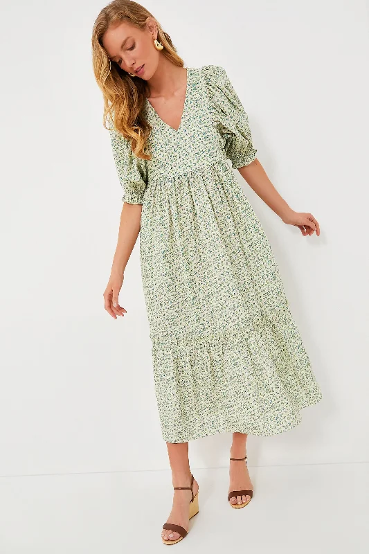 Vintage Floral Palmer Dress empire Waist empire