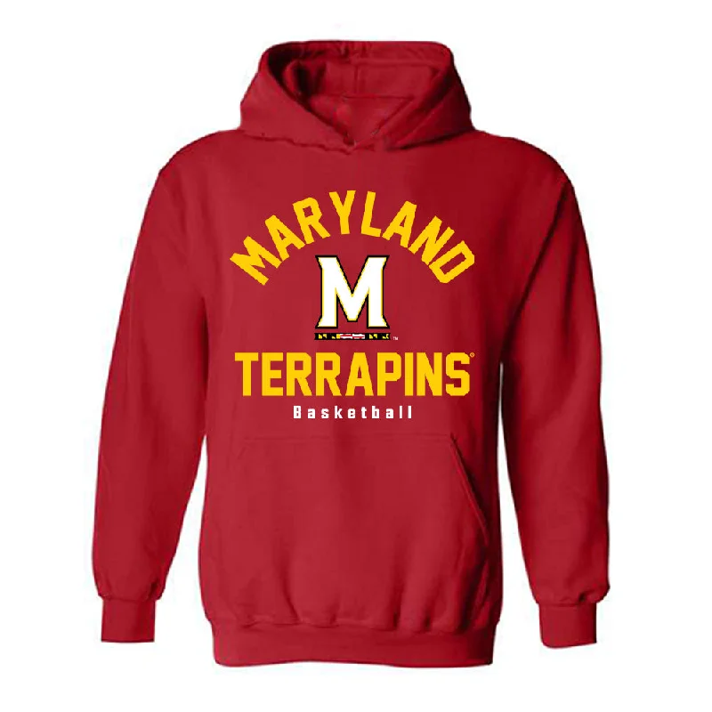 Maryland - NCAA Women's Basketball : Christina Dalce - Classic Shersey Hooded Sweatshirt Hoodie with Applique Textured Unique