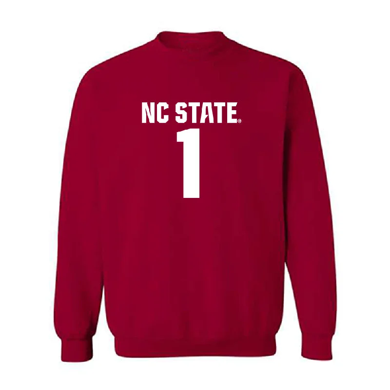 NC State - NCAA Women's Basketball : Lorena Awou - Classic Shersey Crewneck Sweatshirt Hoodie with Hem Applique Textured Unique