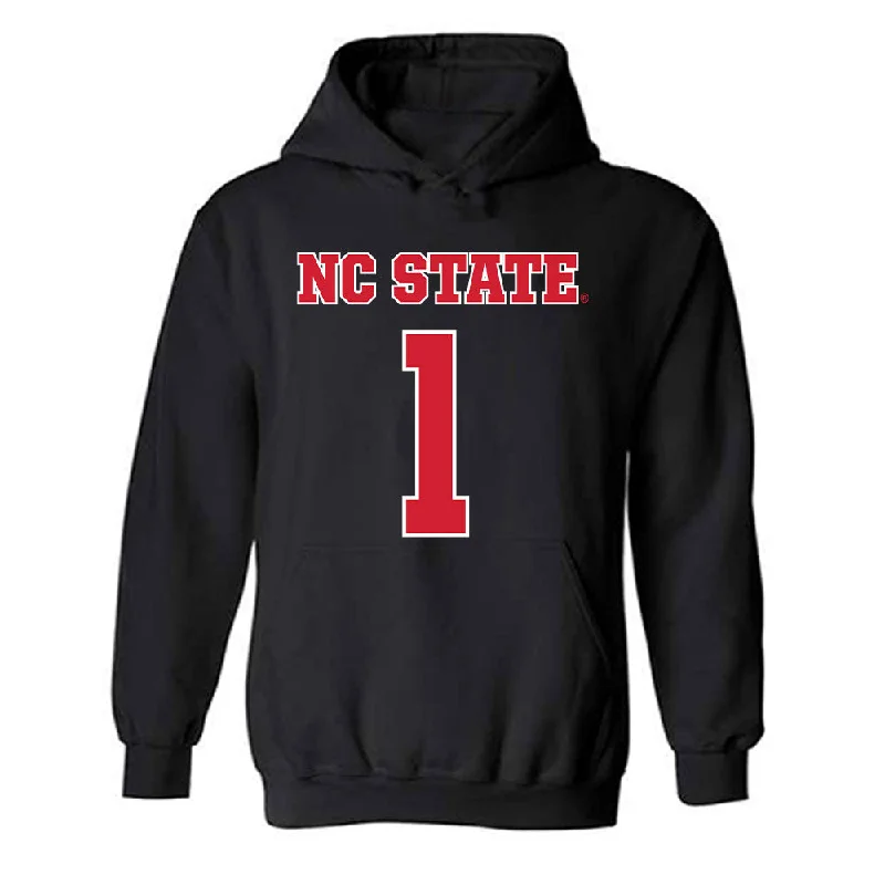 NC State - NCAA Women's Basketball : Lorena Awou - Sports Shersey Hooded Sweatshirt Hoodie with Hem Frayed Vintage Worn