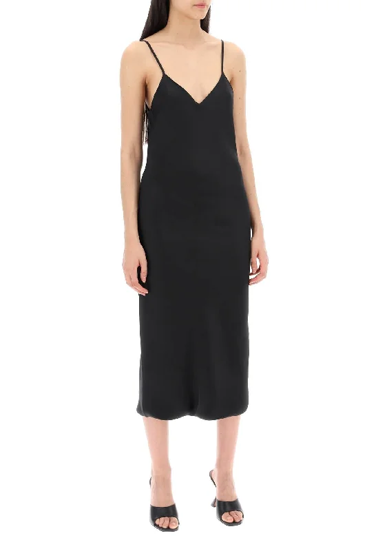Norma Kamali Midi Crêpe Slip Dress Tunics Custom made