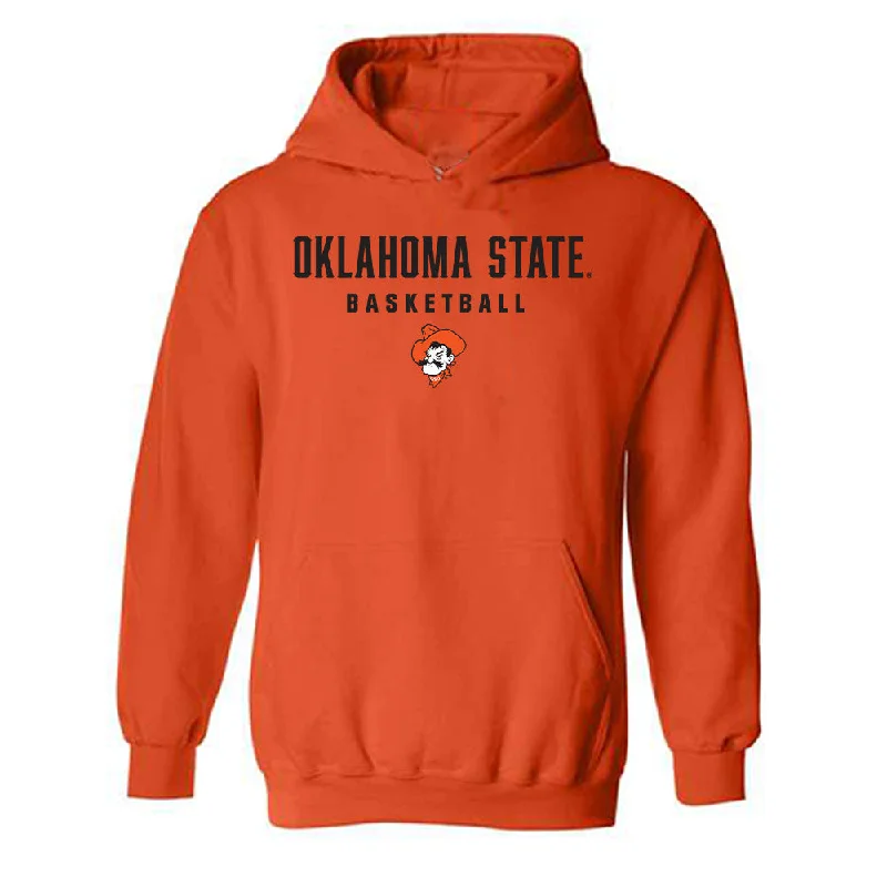 Oklahoma State - NCAA Women's Basketball : Tenin Magassa - Classic Shersey Hooded Sweatshirt Hoodie with V-Neck Classic Versatile