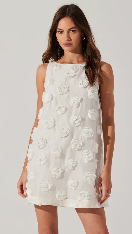 Floria White Mini Dress by Astr The Label Elegant Mini Dress with Ruffles