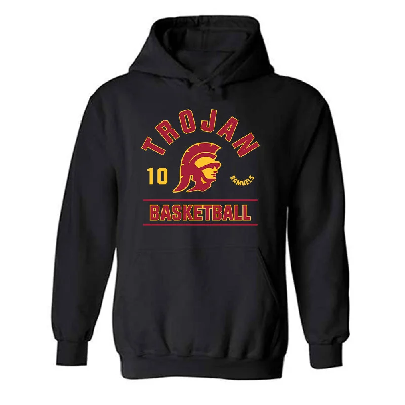USC - NCAA Women's Basketball : Malia Samuels - Classic Fashion Shersey Hooded Sweatshirt Hoodie with Camouflage Military Edgy