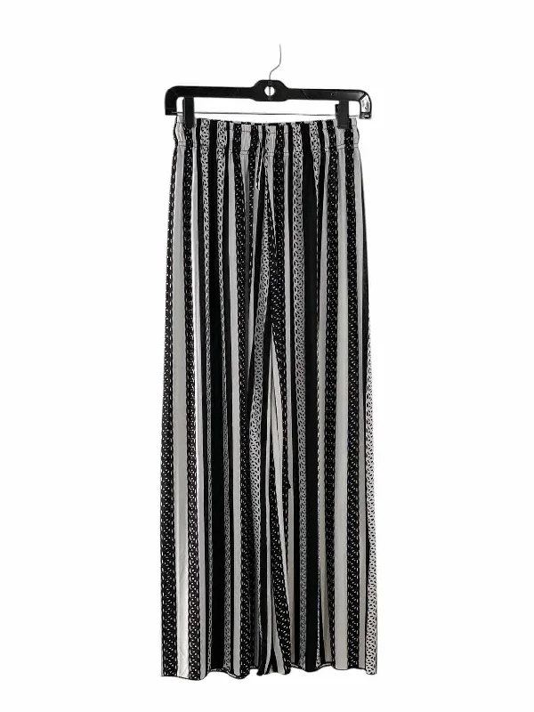 Unknown Brand Size XS Black White Striped Pants Cozy Jogger Leggings
