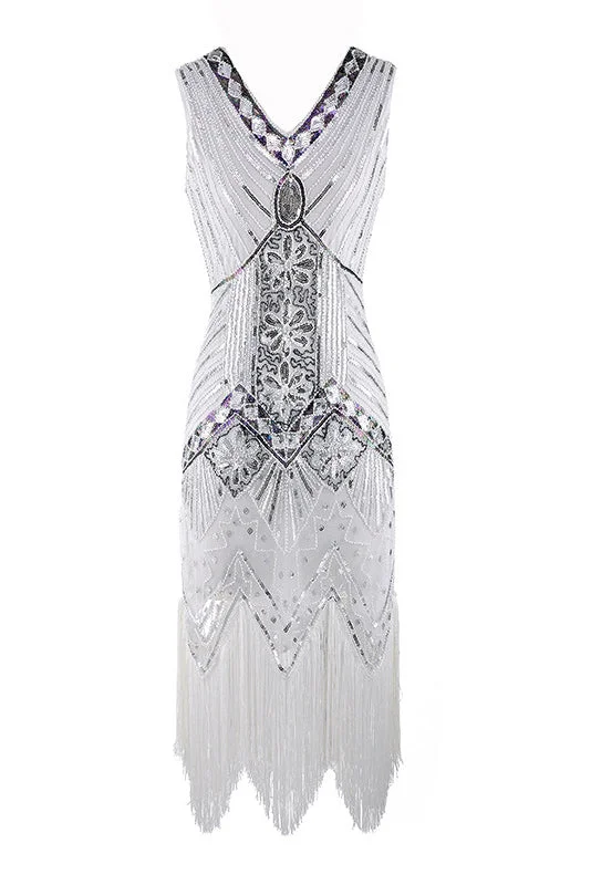 Short White Beaded Sequins Party Dress Tunics Bestseller popular