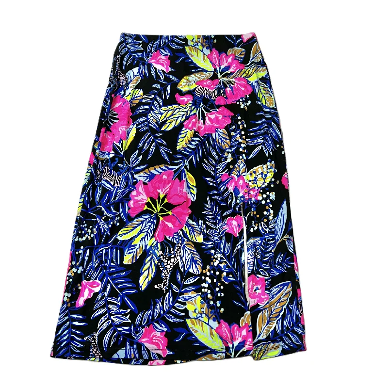 Tropical Print Skirt Designer By Lilly Pulitzer, Size: S corduroy skirt durable