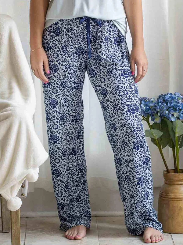 Kaolin Ice Blue Sleep Pants Classic Straight Pants