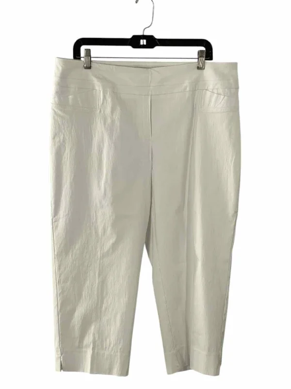 Zac & Rachel Size 16W White Pants Casual Wide Pants