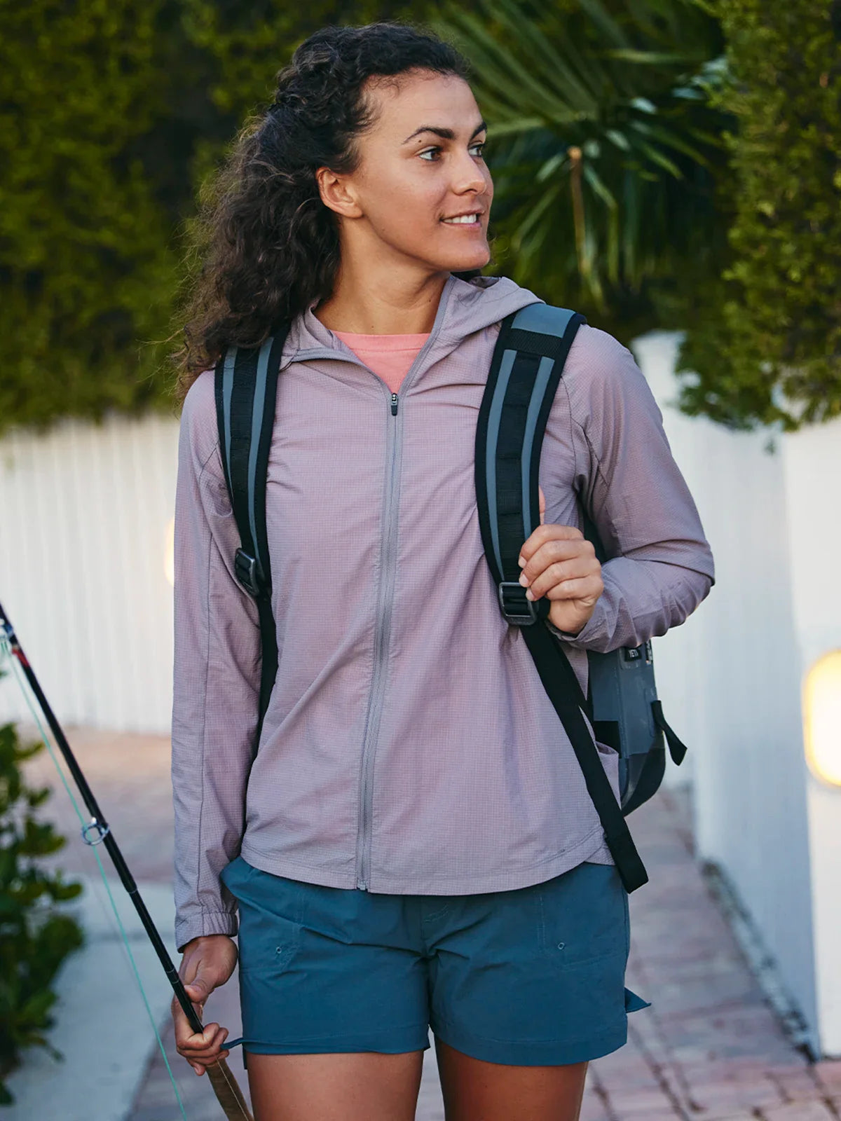 Free Fly Women's Headwind Jacket in Purple Sage Anorak Shell Jacket Lightweight Jacket