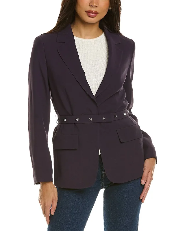 BOSS Hugo Boss Belted Jacket Front Pockets Side Pockets Patch Pockets