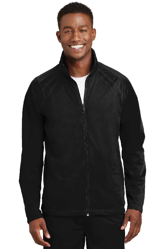 Sport-Tek Tricot Track Jacket. JST90 One-Shoulder Jacket Off-the-Shoulder Jacket Asymmetrical Jacket