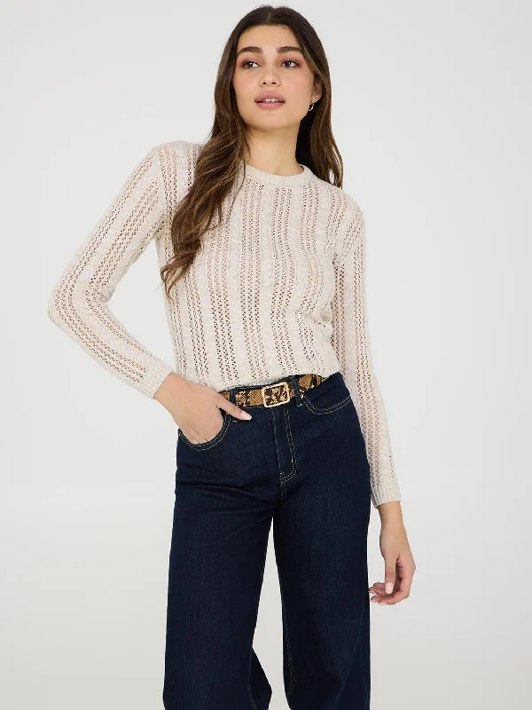 Crochet Crew Neck Sweater Boat Neck Shawl Collar Notched Collar