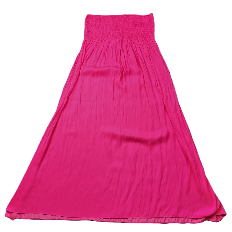 Pink Skirt Designer By Lilly Pulitzer, Size: 8 silk skirt luxurious