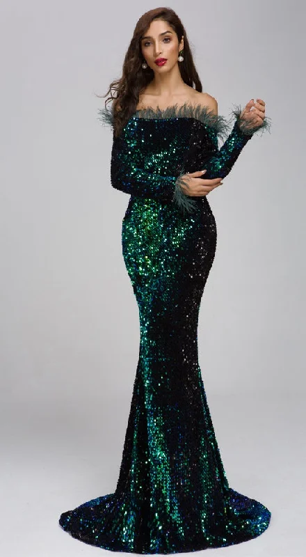 Mermaid Prom Dresses Off The Shoulder Sexy Evening Party Dresses CODE: KAR569 Tunics Long Elegant