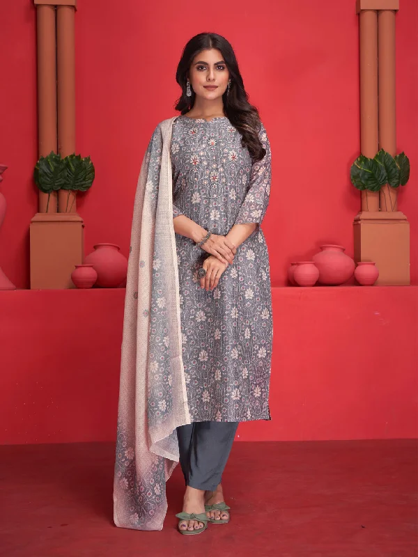 Multi Designer Readymade Pant Suit With Embroidery Work Trendy Tapered Pants